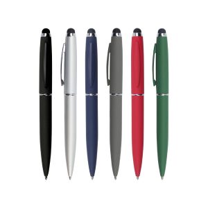 Stylus Metal Pens Rubberized & Twist-action - Image 1