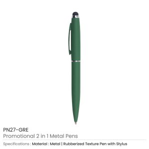 Stylus Metal Pens Rubberized & Twist-action - Image 5