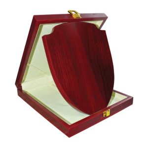 Shield Shaped Wooden Plaque with Box - Image 6