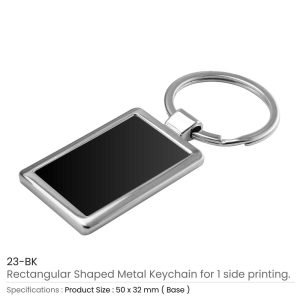 Rectangular Metal Keychains - Image 4