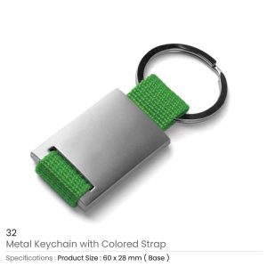 Metal Keychain with Strap - Image 5