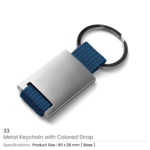 Metal Keychain with Strap - Image 4