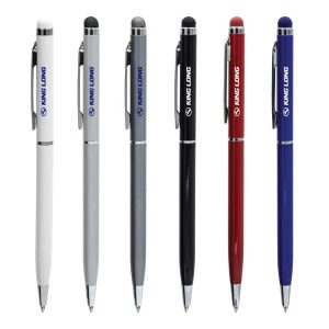 Slim Metal Pens with Stylus - Image 2