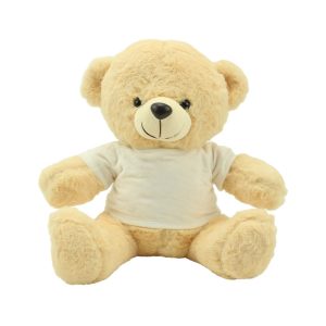 Promotional Teddy Bear Toys with Printable White Tshirt - Image 1