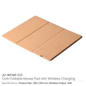 Cork Foldable Mousepads with 10W Wireless Charging - Image 3