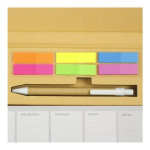 Eco-Friendly Weekly Planner Kit with Pen, Clip, Sticky Notes - Image 4