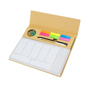 Eco-Friendly Weekly Planner Kit with Pen, Clip, Sticky Notes - Image 5