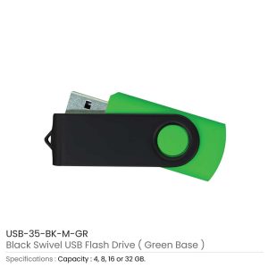 Black Swivel USB Flash Drives - Image 14