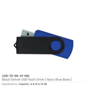 Black Swivel USB Flash Drives - Image 11