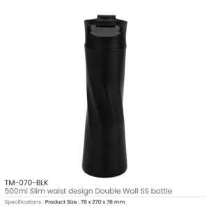 Double Wall SS Bottles Slim Waist Design 500 ml - Image 6