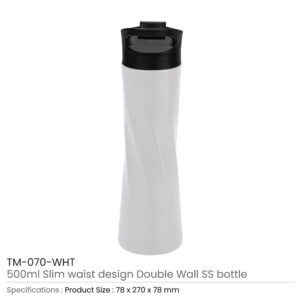 Double Wall SS Bottles Slim Waist Design 500 ml - Image 7