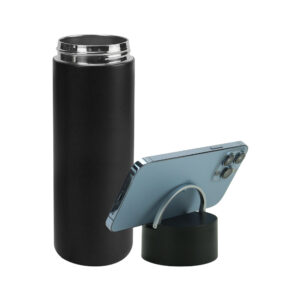 Double Wall SS Bottle, Twist-off Lid with Phone Holder 600 ml - Image 4