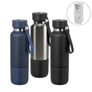 Multi-function SS Bottles, Double Wall, Base Cup, Lanyard, 500ml - Image 1