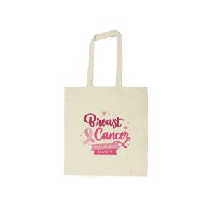 Cotton Bags with Breast Cancer Awareness Logo - Image 1