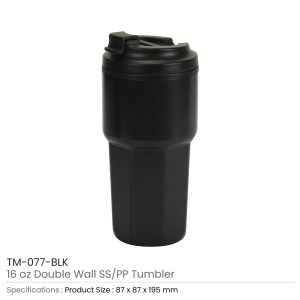 Double Wall Tumblers Flip-top PP Lid in 473ml - Image 9