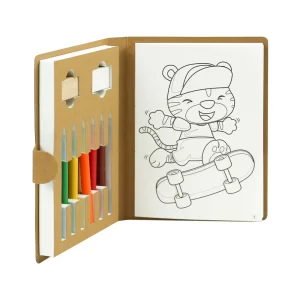 Eco-Friendly Drawing Pad Set with Colored Pencils, Sharpener & Eraser - Image 4