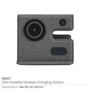 Foldable Wireless Fast Charging Station for Phone Watch Earbuds - Image 3