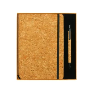 Cork Notebook and Ball Pen Gift Set - Image 1