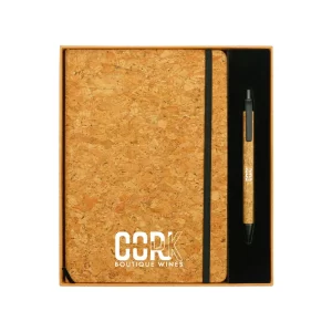 Cork Notebook and Ball Pen Gift Set - Image 2