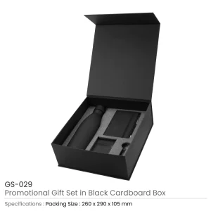 Promotional Gift Sets in Black Cardboard Gift Box GS-029 - Image 3