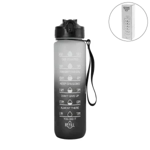 Motivational Time Marked Water Bottles 1000ml - Image 1