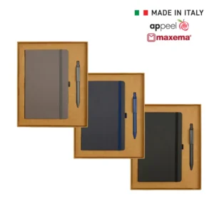 Appeel A5 Notebook and Maxema Dot Recycled Pen Italian Gift Sets - Image 1