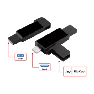 OTG USB with LED Logo 32GB V. 3.0 Type C - Image 4