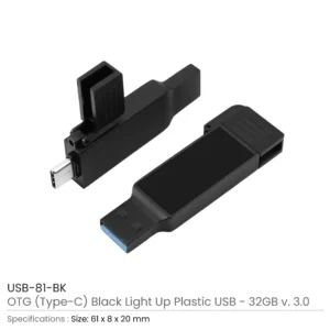 OTG USB with LED Logo 32GB V. 3.0 Type C - Image 3