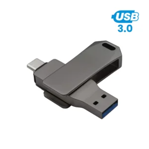 Swivel OTG USB in Gun Metal 64GB V. 3.0 Type C - Image 1