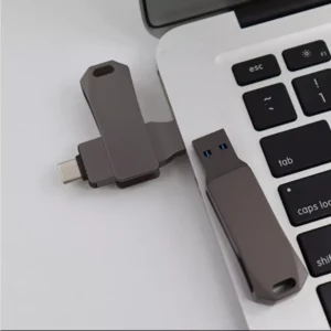 Swivel OTG USB in Gun Metal 64GB V. 3.0 Type C - Image 8