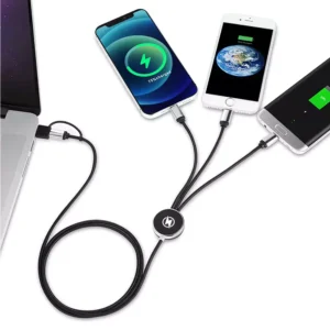 3-in-1 Multi Charging long cable 105cm with Light Up logo design - Image 2