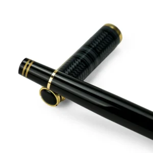 Arabic Traditional Bisht Design Metal Pens, Glossy Black with Gold Outline - Image 5