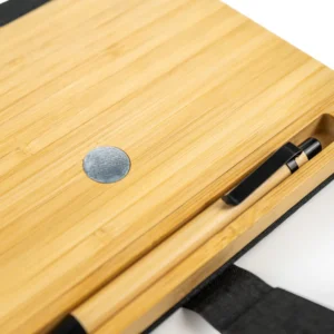 Bamboo and rPET Notebooks with Pen, A5, Bookmark & Magnetic Clasp - Image 3