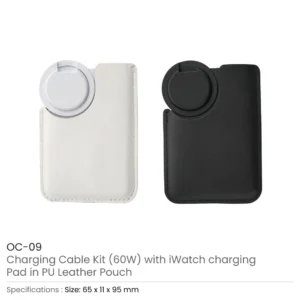 Charging Cable Kit (60W) with iWatch Charging Pad in PU Leather Pouch - Image 4