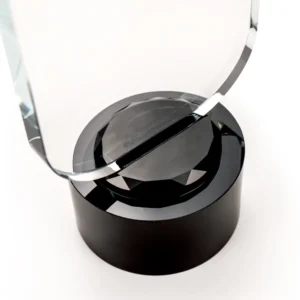 Crystal Trophy with Round Black Base in Premium Fiber Box - Image 4