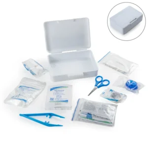 First Aid Kit Set, 16 Essential Items in White Box