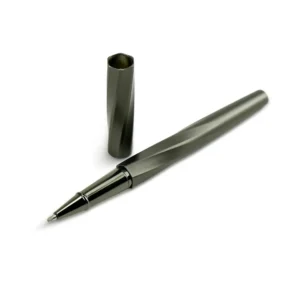 Rollerball Pens Swirl Design in Gunmetal Finish with PU Leather Box - Image 5