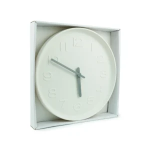 Round Analog Wall Clock Matte Finish White - Image 5