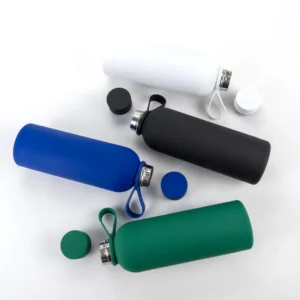 Stainless Steel Water Bottles 500ml – Double Wall, Matte Finish, Soft-Touch Rubber Coating - Image 6