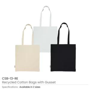 Recycled Cotton Tote Bags with Gusset 220 GSM - Image 3