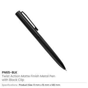 Metal Pens Twist Action Matte Finish and Black Clip - Image 8