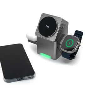 3-in-1 Rotating Wireless Charging Station 15W Fast Charging - Image 6