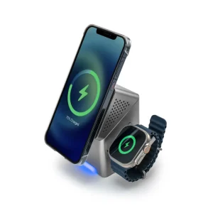 3-in-1 Rotating Wireless Charging Station 15W Fast Charging - Image 5